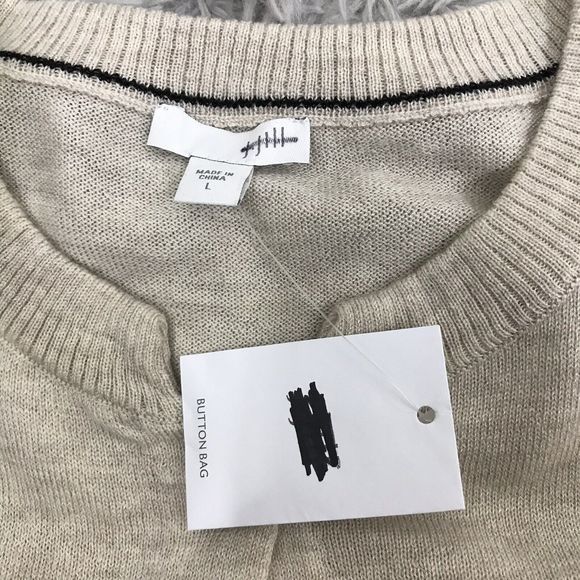 J JILL L CARDIGAN SWEATER DRESS Beige LONG WOOL BLEND $99 - Picture 4 of 8